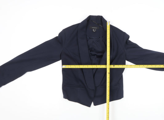 Atmosphere Women's Blue Shawl Lapel Cropped Blazer Size 6