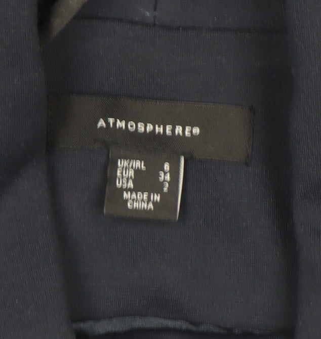 Atmosphere Women's Blue Shawl Lapel Cropped Blazer Size 6