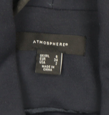 Atmosphere Women's Blue Shawl Lapel Cropped Blazer Size 6