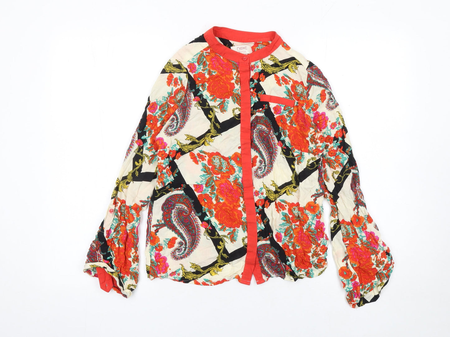 Womens UK Size 10 NEXT Multicoloured Tunic Blouse