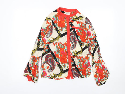 Womens UK Size 10 NEXT Multicoloured Tunic Blouse