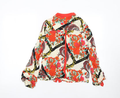 Womens UK Size 10 NEXT Multicoloured Tunic Blouse