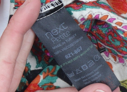 Womens UK Size 10 NEXT Multicoloured Tunic Blouse