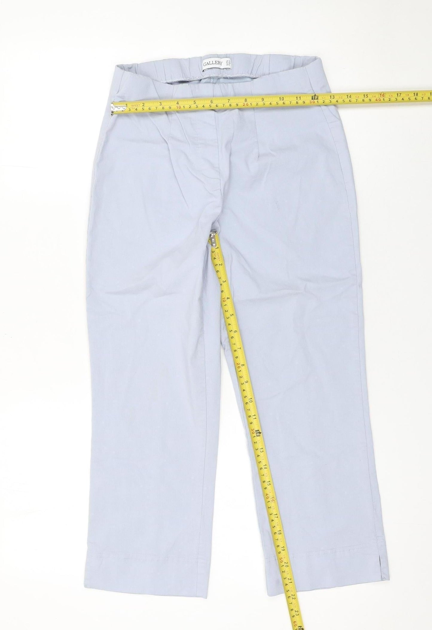 Womens UK Size 12 Gallery Regular Fit CasualBusinessTravel Blue Trousers