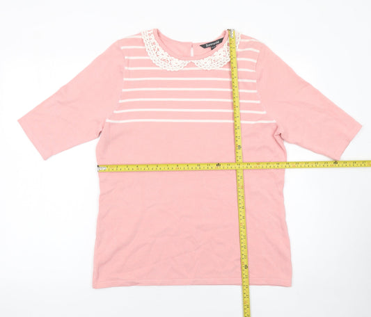 Womens UK Size 1618 Bonmarché Pink Pullover Jumper