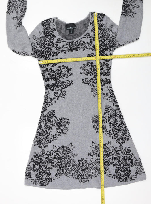 Cynthia Rowley Women's Grey A-Line Knit Dress Size S