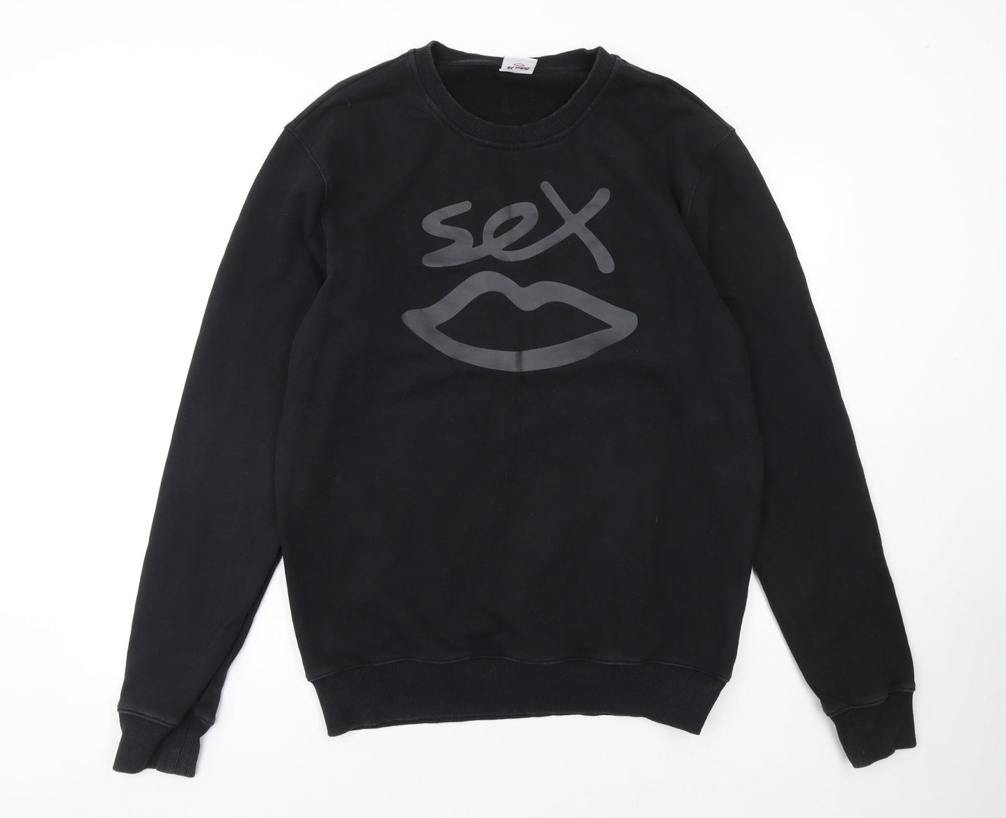 Womens UK Size L Sex Black Pullover Sweatshirt