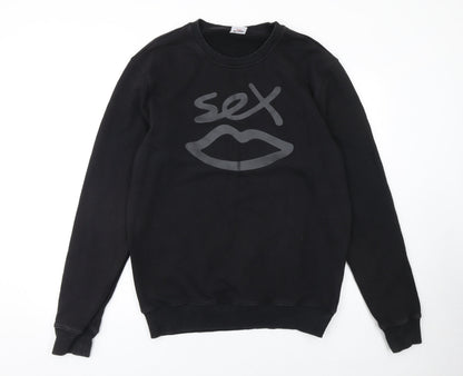 Womens UK Size L Sex Black Pullover Sweatshirt