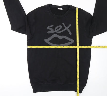 Womens UK Size L Sex Black Pullover Sweatshirt
