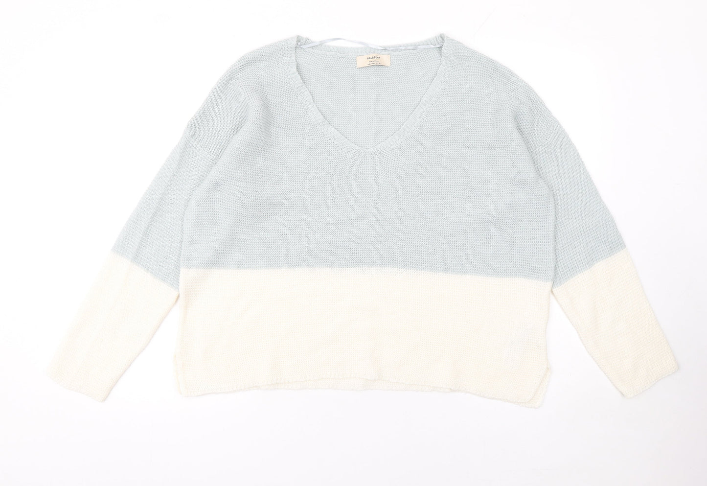 Womens UK Size L Pull&Bear Multicoloured Pullover Jumper
