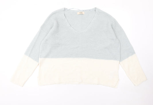 Womens UK Size L Pull&Bear Multicoloured Pullover Jumper