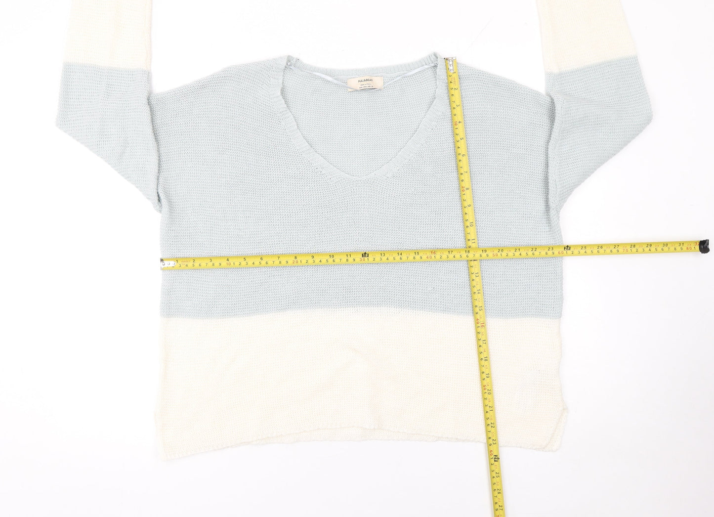 Womens UK Size L Pull&Bear Multicoloured Pullover Jumper