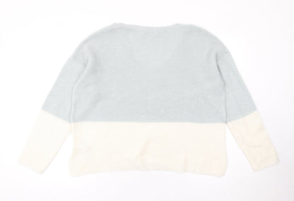 Womens UK Size L Pull&Bear Multicoloured Pullover Jumper