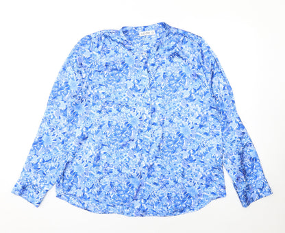 Womens UK Size 14 Gallery Blue Basic Blouse