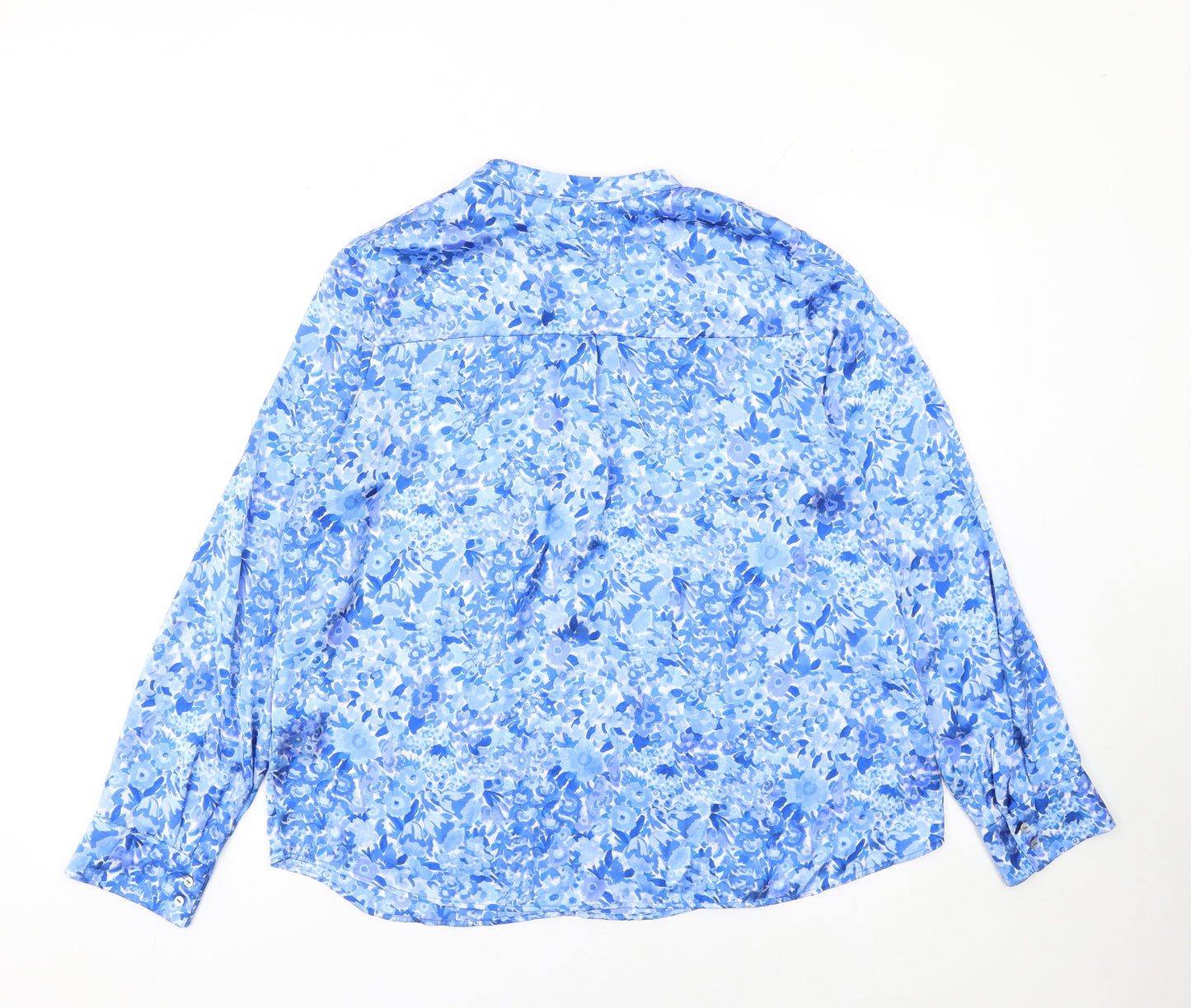 Womens UK Size 14 Gallery Blue Basic Blouse