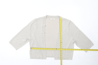 Womens UK Size 20 Studio8 London Silver Cardigan Jumper
