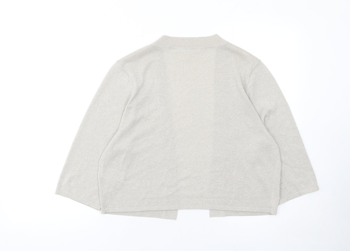 Womens UK Size 20 Studio8 London Silver Cardigan Jumper