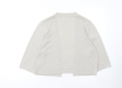 Womens UK Size 20 Studio8 London Silver Cardigan Jumper