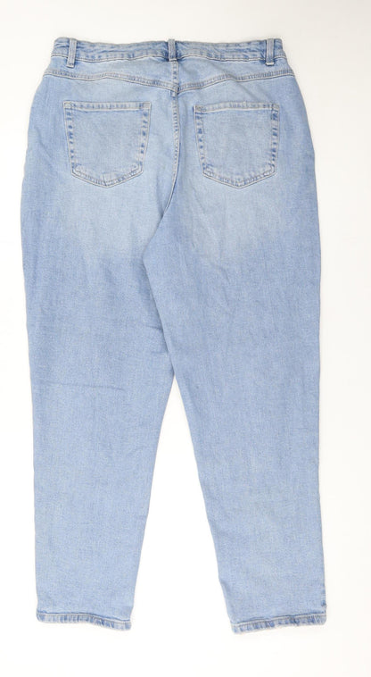 Primark Women’s Blue High Rise Mom Jeans Size 14 Cotton Denim