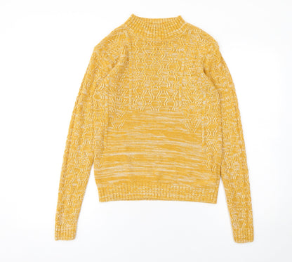 Womens UK Size S Matalan Yellow Pullover Jumper