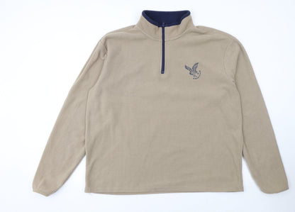 Mens UK Size 2XL atlasformen Beige Pullover Sweatshirt
