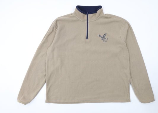 Mens UK Size 2XL atlasformen Beige Pullover Sweatshirt