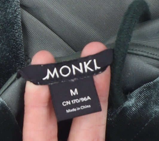 Womens UK Size 12 Monki Green Full Zip Hoodie