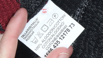 INSIDE Men's Grey Striped Cotton Crew Neck Jumper XL