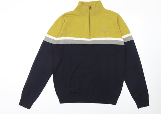 Tottenham Hotspur Men's Multicoloured 1/2 Zip Knitted Jumper M