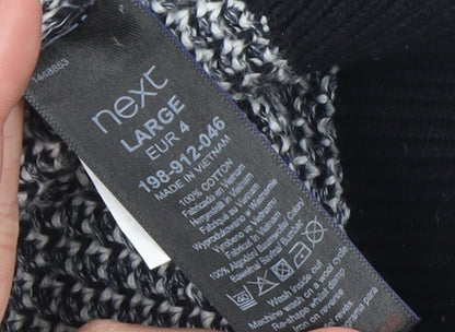 Next Men’s Grey Cotton Waffle-Knit Crew Neck Jumper Size L