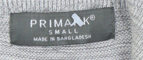 Primark Men's Beige Colour Block Cotton 1/2 Zip Jumper Small