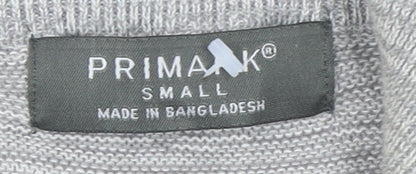 Primark Men's Beige Colour Block Cotton 1/2 Zip Jumper Small