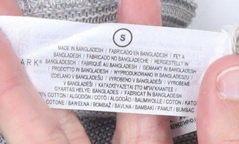 Primark Men's Beige Colour Block Cotton 1/2 Zip Jumper Small