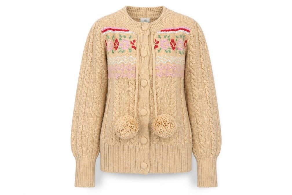 Womens UK Size 8 River Island Beige Cardigan Jumper