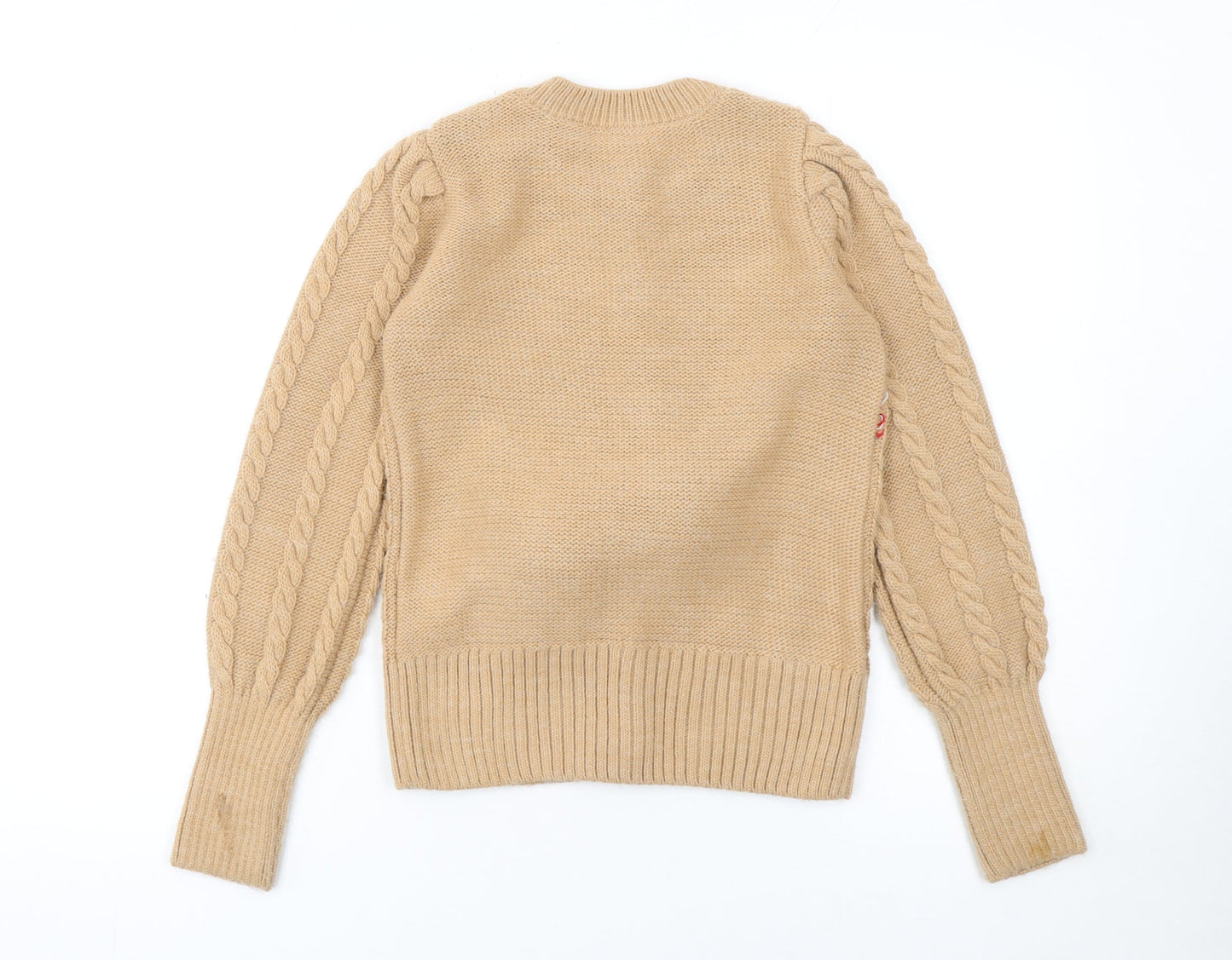 Womens UK Size 8 River Island Beige Cardigan Jumper