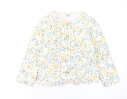 Girls UK Size 4-5 Years F&F Multicoloured Quilted Coat