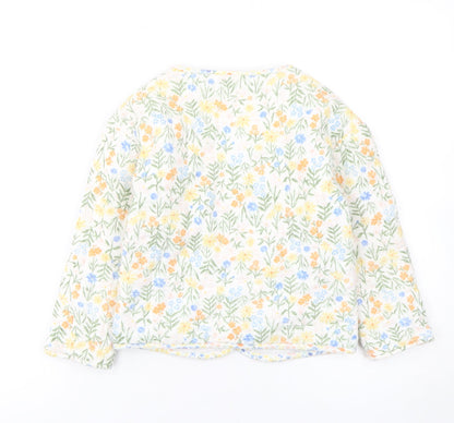 Girls UK Size 4-5 Years F&F Multicoloured Quilted Coat