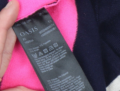 Womens UK Size XS Oasis Multicoloured Pullover Jumper
