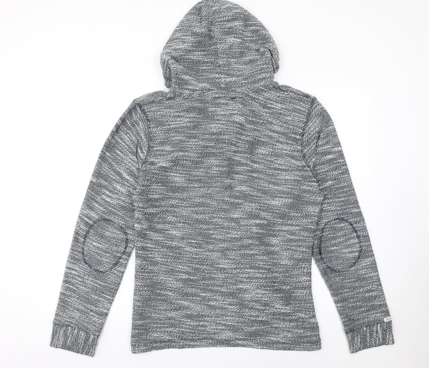Mens UK Size M Key Largo Grey Henley Hoodie