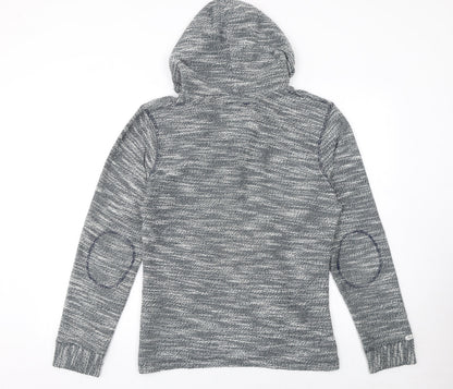 Mens UK Size M Key Largo Grey Henley Hoodie
