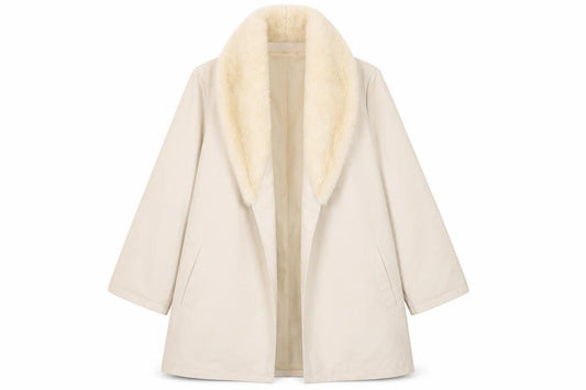Womens UK Size 6 PRETTYLITTLETHING Beige Overcoat