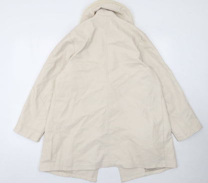 Womens UK Size 6 PRETTYLITTLETHING Beige Overcoat