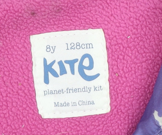 Kite Girls Purple Puffer Waistcoat 8 Years Quilted Polyester Zip Up