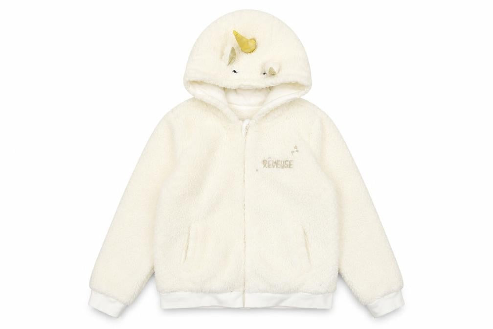 Girls UK Size 8 Years Reveuse Ivory Basic Jacket