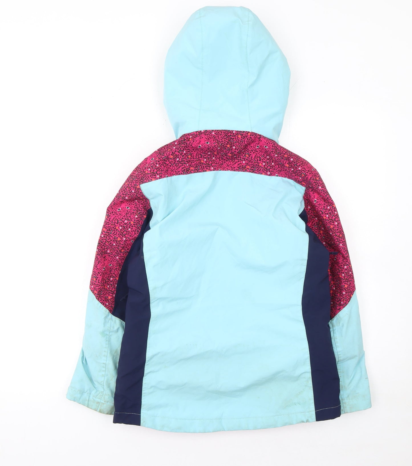 Nevica Girls Blue Pink Ski Jacket 9-10 Years Hooded Waterproof Winter Coat