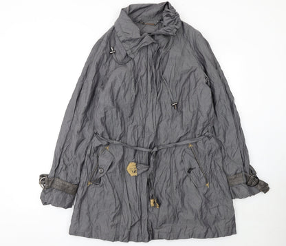 Womens UK Size 14 Marks and Spencer Grey Trench Coat