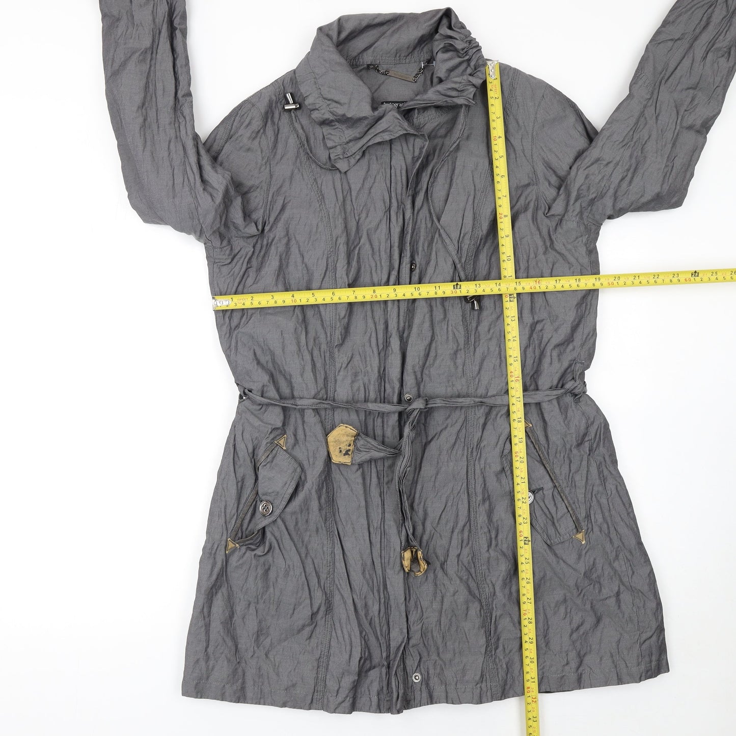 Womens UK Size 14 Marks and Spencer Grey Trench Coat