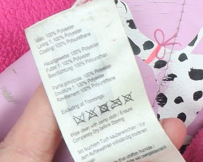 Joules Girls Pink Dog Print Waterproof Hooded Rain Coat 6 Years