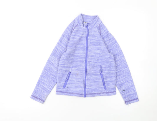 Mountain Warehouse Girls Purple Fleece Zip Up Activewear Jacket 7-8 Years