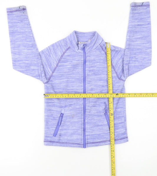 Mountain Warehouse Girls Purple Fleece Zip Up Activewear Jacket 7-8 Years